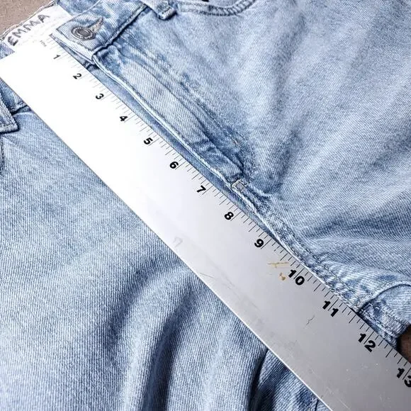 Cotton:On Relaxed Wide Leg Jeans 100% Cotton Denim Women 6 Light Blue Skater 90s - Picture 7 of 13